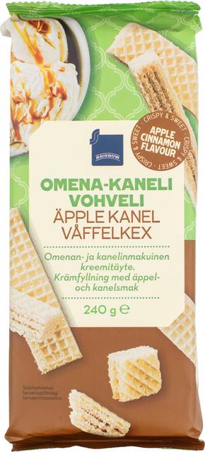 Rainbow omena-kanelivohveli 240g