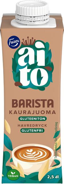 Fazer Aito UHT Gluteeniton Kaurajuoma Barista 250ml