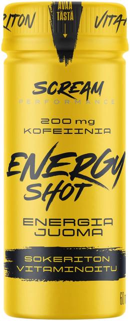 SportLife Foods SCREAM SHOT 60ml Energiajuoma energiashotti