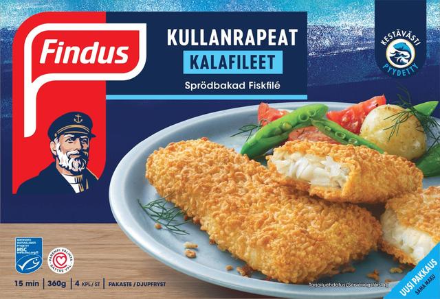 Findus Kullanrapeat kalafileet MSC 360g, pakaste