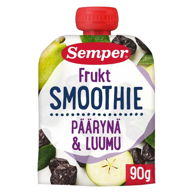 Semper Smoothie Päärynää&luumua 6kk hedelmäsose 90g