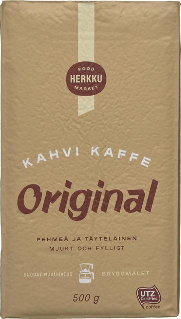 Herkku Original suodatinjauhettu kahvi UTZ 500 g