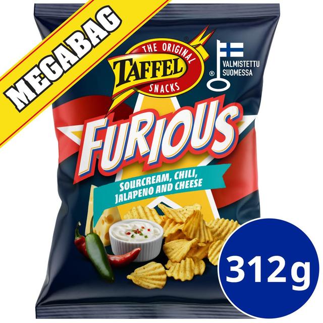 Taffel Furious sourcream chili jalapeno & cheese maustettu sipsi 312g