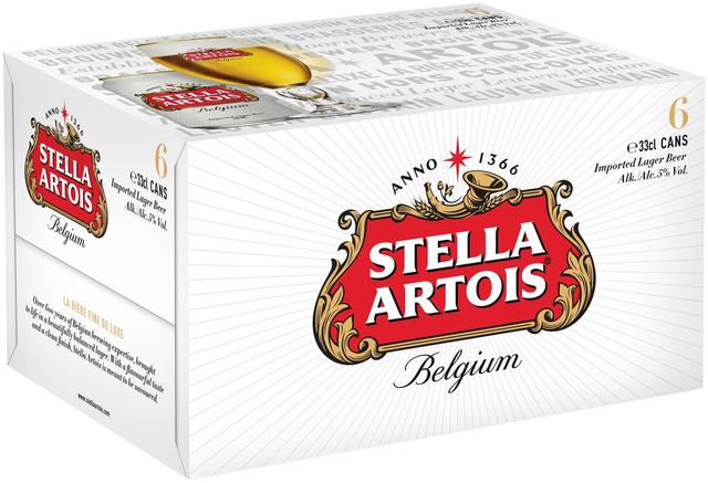 Stella Artois 5% 0,33L CAN 6-PACK