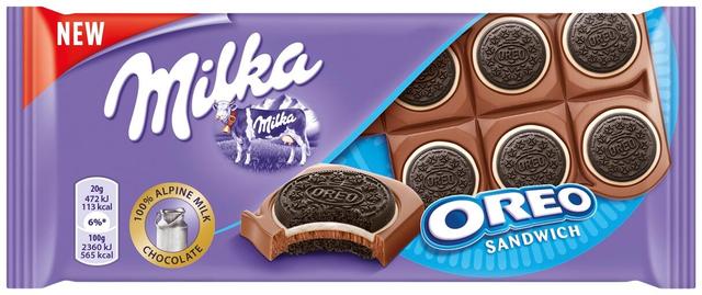 Milka piimašokolaad Oreo küpsisega 92g