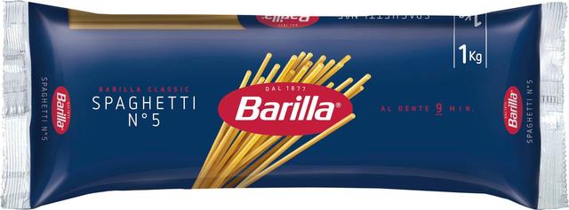 Barilla Spaghetti n.5 durumvehnästä valmistettu pasta 1kg