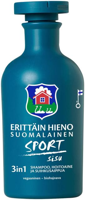 Erittäin Hieno Suomalainen Sport Sisu 3in1 shampoo, hoitoaine, suihkusaippua 300ml