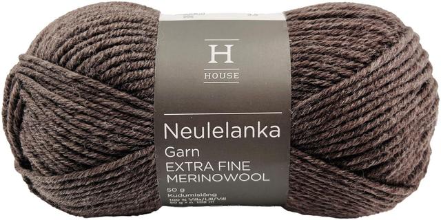 House neulelanka merinovilla 311120 50 g Brown Melange 23739