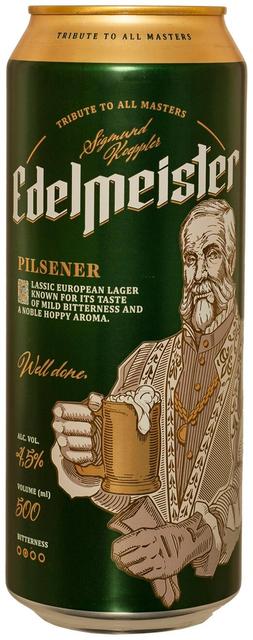 Edelmeister Pilsner õlu 4,5%vol 500ml