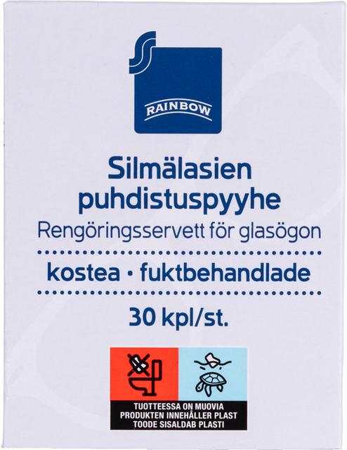 Rainbow silmälasien puhdistuspyyhe 30kpl