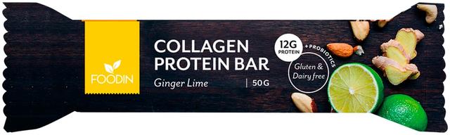 Foodin Collagen protein bar Ginger Lime 50g