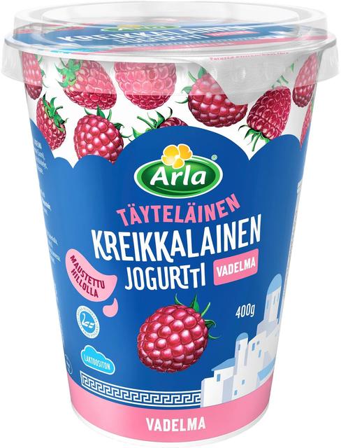 Arla Kreikkalainen jogurtti Vadelma 400 g laktoositon