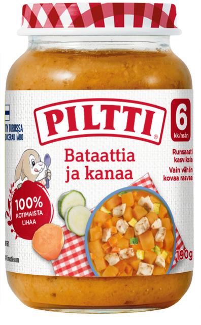 Piltti 190g Bataattia ja kanaa lastenateria 6kk