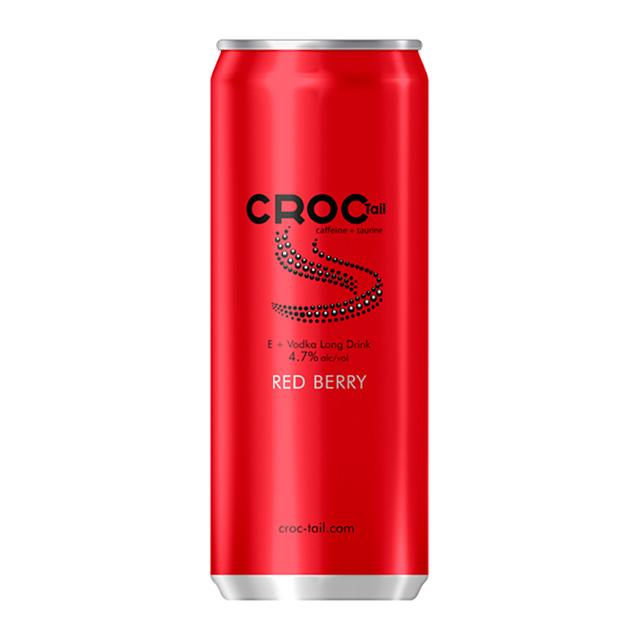 Croc Tail 330ml E + Vodka Red Berry 4,7% cocktail alkoholijuoma