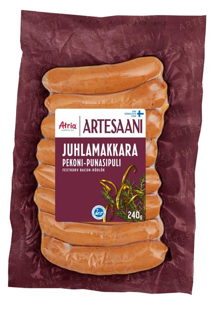 Atria Artesaani Juhlamakkara Pekoni-Punasipuli 240g