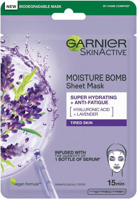 Garnier Skin Active Moisture Bomb Super Hydrating + Anti-Fatigue kangasnaamio 28g