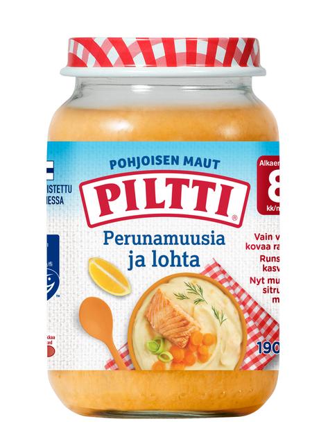 Piltti Pohjoisen maut 190g Perunamuusia ja lohta lastenateria 8kk