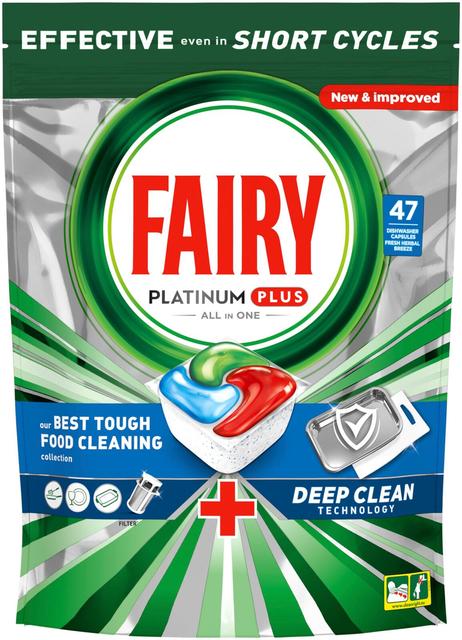 Fairy Platinum Plus All in One Deep Clean 47kpl konetiskitabletti