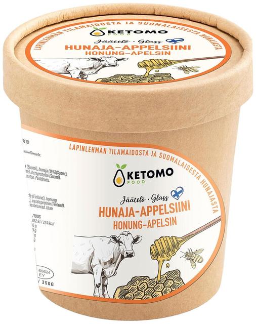 Ketomo Food Hunaja-appelsiinijäätelö 473ml