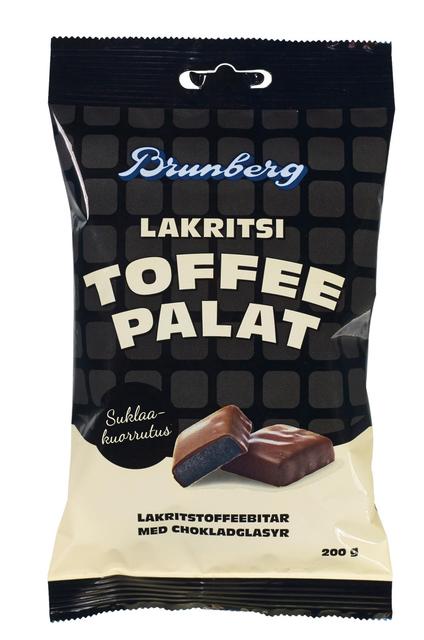 Brunberg Suklaakuorrutettuja lakritsitoffeepaloja 200g