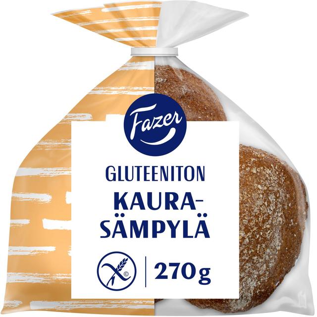 Fazer Gluteeniton Kaurasämpylä 3kpl 270g