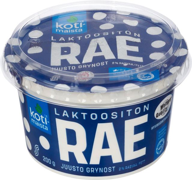 Kotimaista 200g raejuusto laktoositon 2%