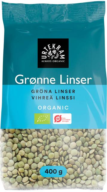 URTEKRAM luomu Vihreä linssi 400g