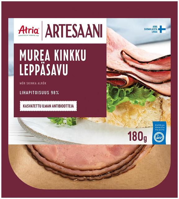 Atria Artesaani Murea Kinkku Leppäsavu 180g