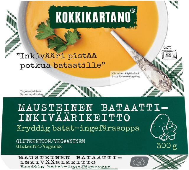 Kokkikartano Mausteinen bataatti-inkiväärikeitto 300g