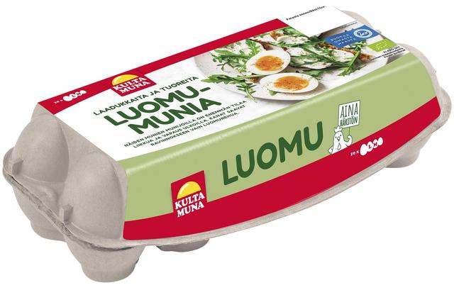 Kultamuna luomu kananmuna M/L10 630g