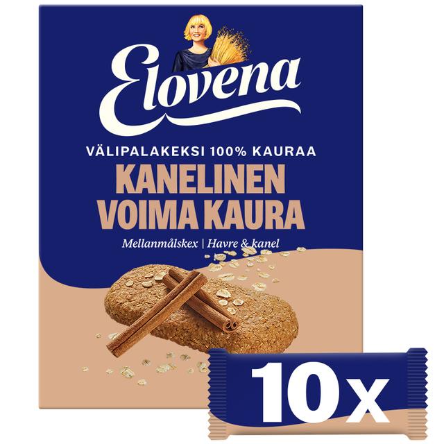 Elovena 10X30g voimakaura välipalakeksi 100% kauraa