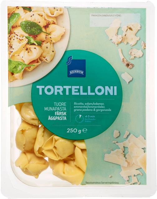 Rainbow Tortelloni tuorepasta 250g juusto