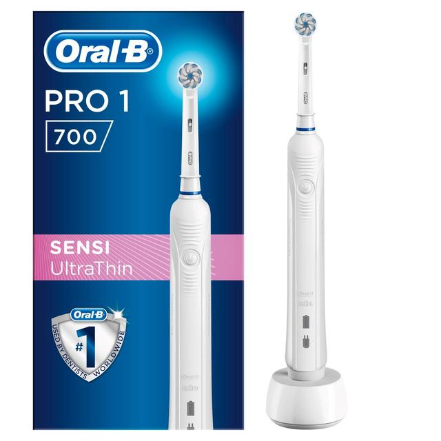 Oral-B PRO1 700 White Sensi Ultra Thin sähköhammasharja