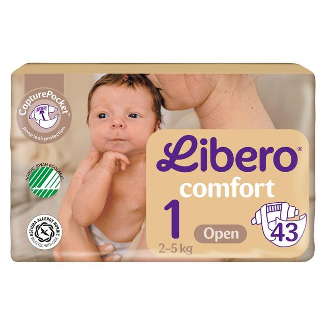 LIBERO Comfort koko 1, 43 kpl, 2-5kg