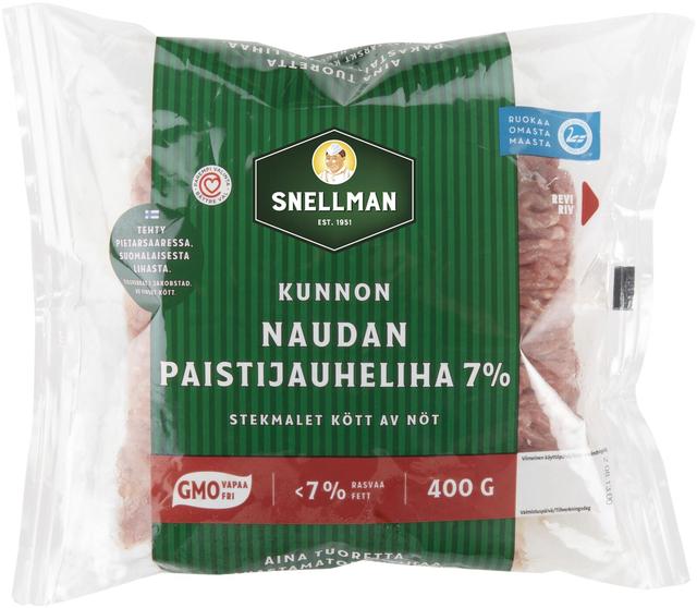 Snellman Kunnon naudan paistijauheliha 7% 400g