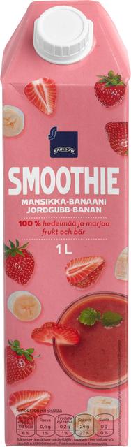 Rainbow 1l mansikka-banaani smoothie