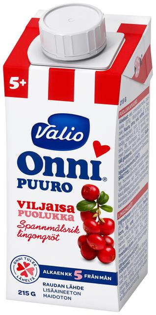 Valio Onni® viljaisa puolukkapuuro 215 g UHT (alk 5 kk)