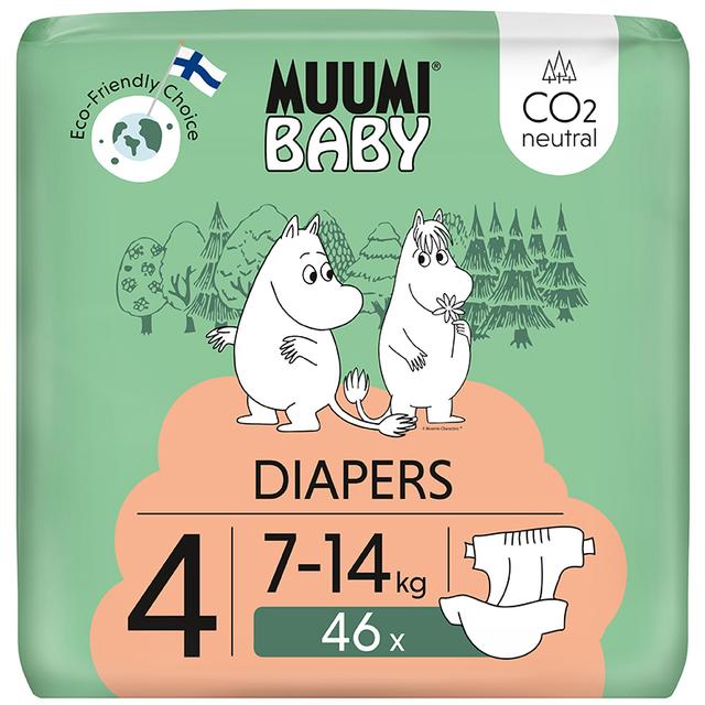 Muumi Baby Diapers teippivaippa  4 - 46 kpl 7-14 kg