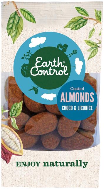 Earth Control Kuorrutetut mantelit lakritsi-suklaa 150g