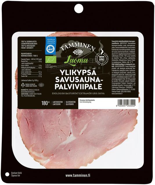 Tamminen Luomu ylikypsä savusaunapalviviipale 180g