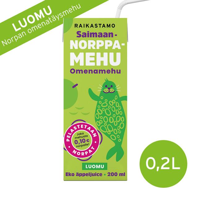 Raikastamo Saimaannorpan Luomu Omenapillimehu 200ml