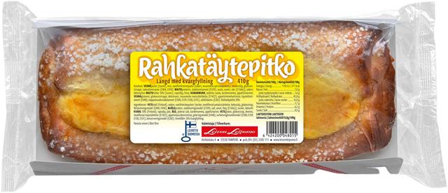 Leivon Leipomo Rahkatäytepitko 410g