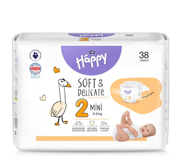 Happy Bella Mini 2 teippivaippa 38 kpl 3-6 kg