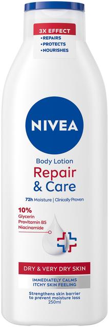 NIVEA 250ml Repair & Care Body Lotion -vartaloemulsio