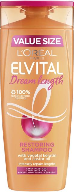 L'Oréal Paris Elvital Dream Length Restoring shampoo pitkille, vaurioituneille hiuksille 400ml