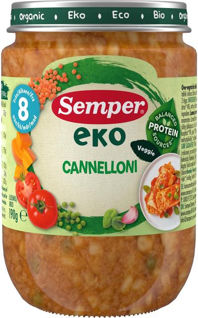 Semper EKO Cannelloni 8kk luomu lastenateria 190g