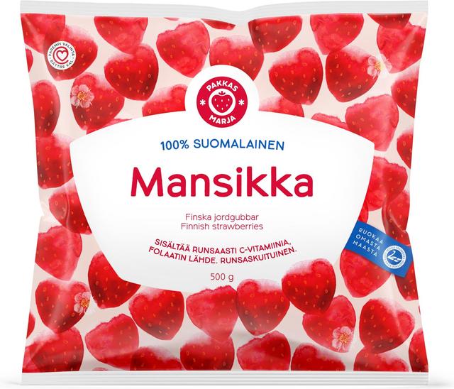 Pakkasmarja 100% suomalainen mansikka 500g