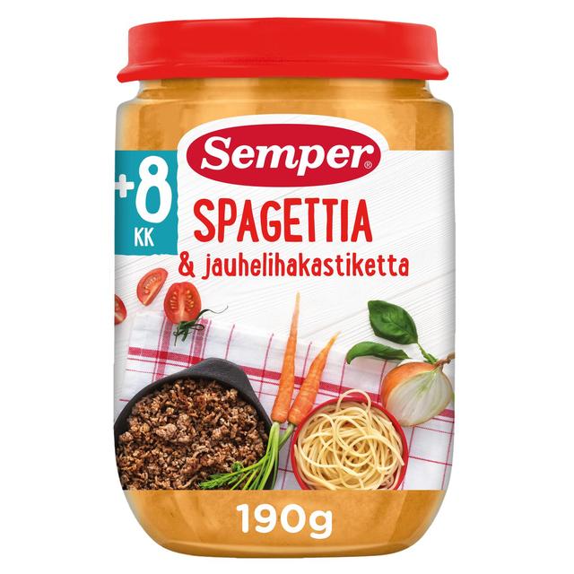 Semper Spagettia & jauhelihakastiketta 8kk lastenateria 190g