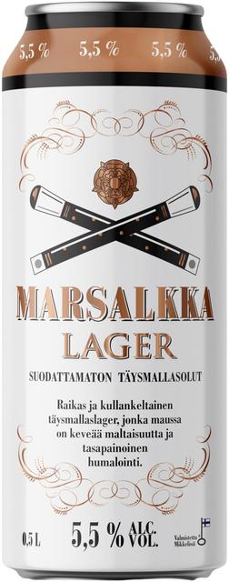 Marsalkka Lager 5,5% olut 0,5l tölkki