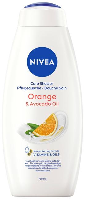 NIVEA 750ml Orange & Avocado Oil Caring Shower Cream -suihkusaippua